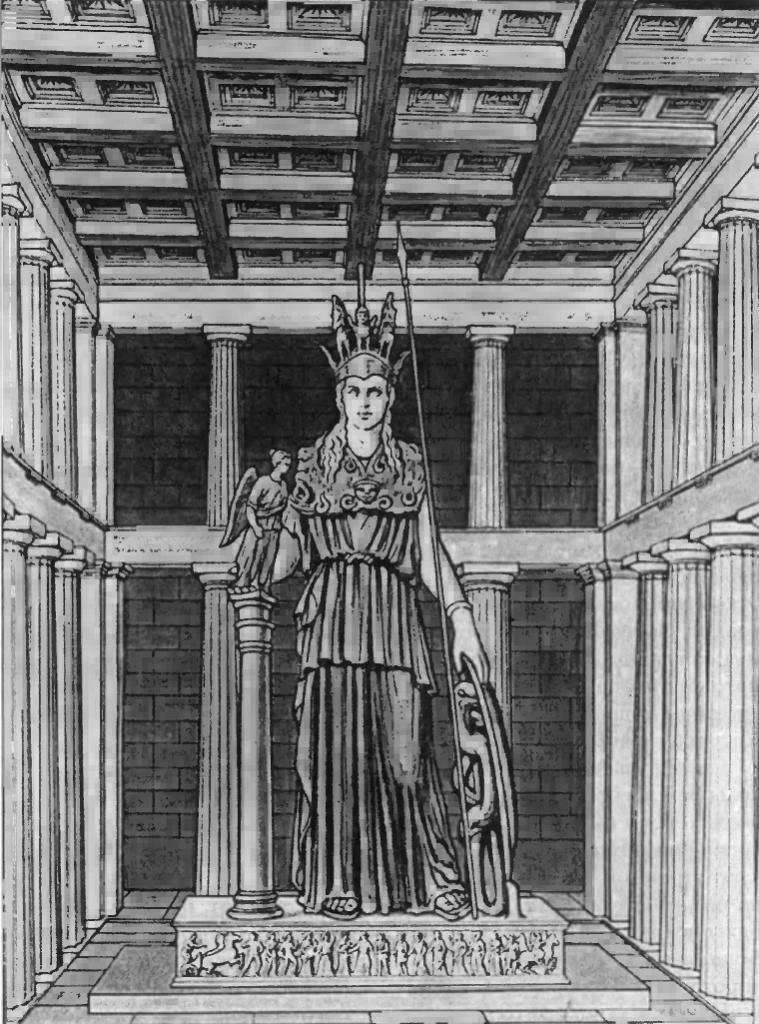 Статуя Афины, в Парфеноне. Реконструкция