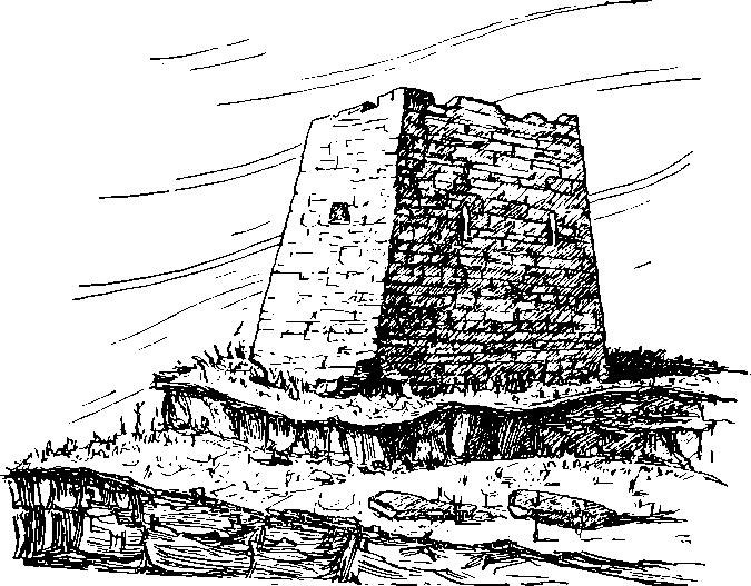 Рис. 29. Башня Адиюх (схематический рисунок).