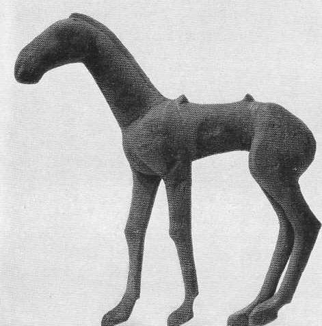 63. Деревянная фигура лошади. Катандинский курган.