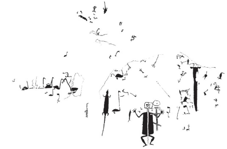 Рис. 45. Западная группа петроглифов мыса Бесов Нос на Онежском озере, Карелия.
