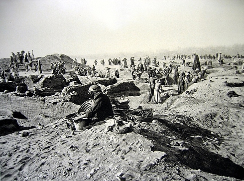 Раскопки на территории Ахетатона. 1912 г.