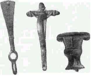 Бронзовые наконечник ремня и фибулы из могильника Брест-Гришин