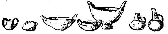 Рис. 40. Типы раннемакедонской керамики. По Хертли (BSA, XXVIII).