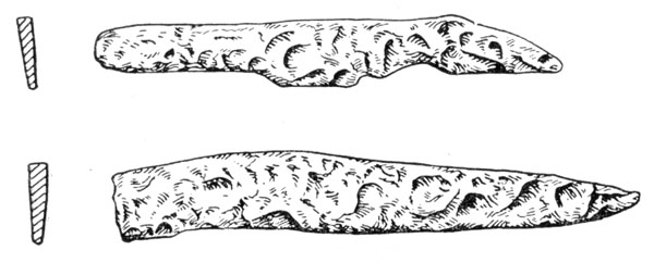 Рис. 119. Железные ножи Чернолесской культуры