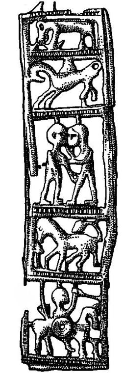 Рис. 53. Оковка ножен меча из могильника в Гриневе