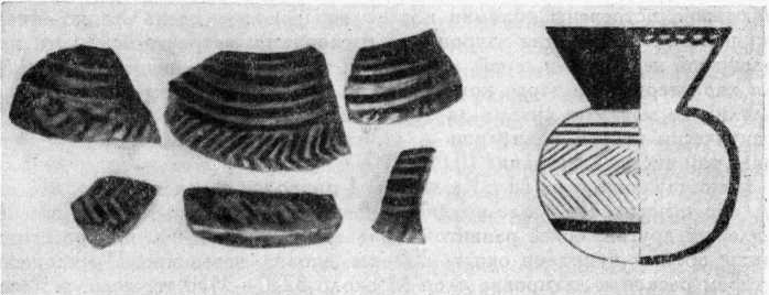 Рис. 4. Халафская керамика Тилки-тепе III (по К. Биттелю).