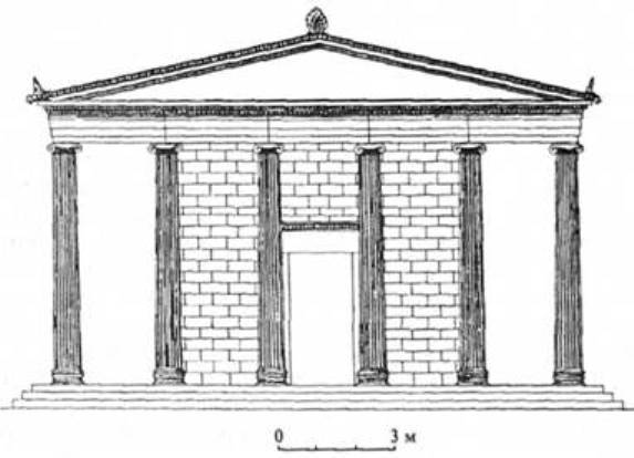  Рис. 12. Храм Аполлона в Пантікапеї (за І. Р. Пічікяном)