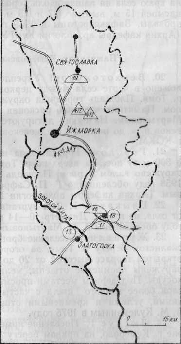 Карта археологических памятников Ижморского района
