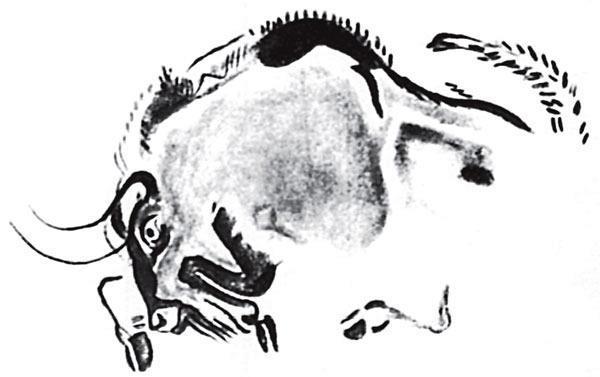  Рис. 2.6. Цветное изображение бизона в Альтамире, Испания. Стиль Альтамиры — главное художественное достижение людей позднего ледникового периода на территории Западной Европы, время создания картин — приблизительно 12 000 год до н. э.