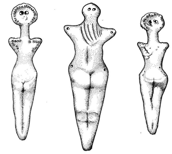 Трипольские женские статуэтки