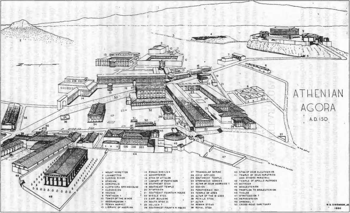 План-реконструкция афинской Агоры