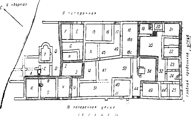 Рис. 4. План II жилого квартала северо-восточной части Херсонеса.