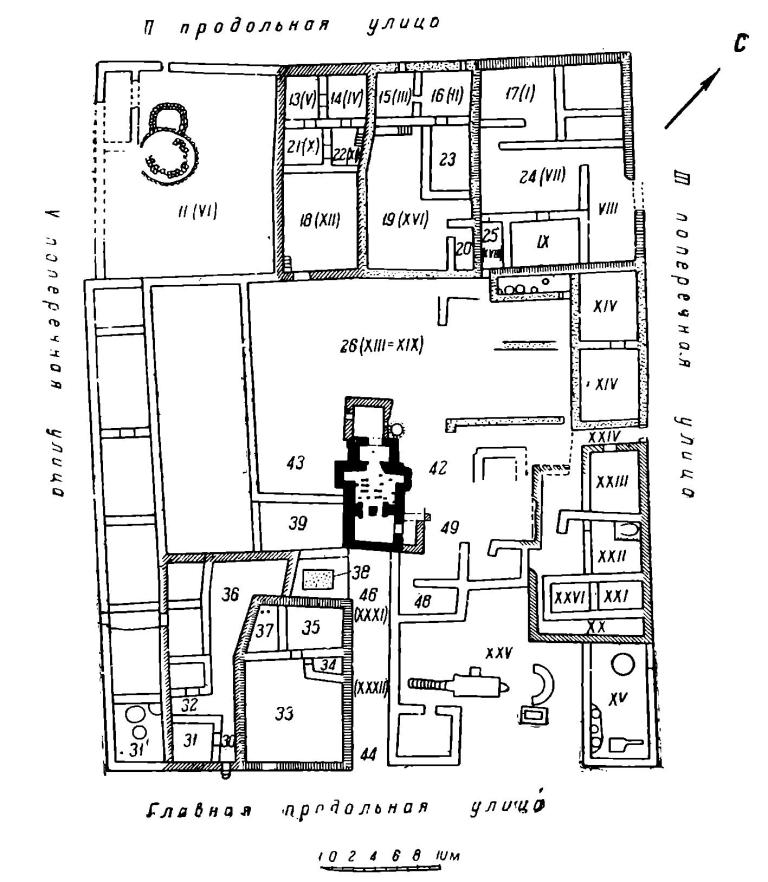  Рис. 5. Плаы III жилого квартала северо-восточной части Херсонеса.