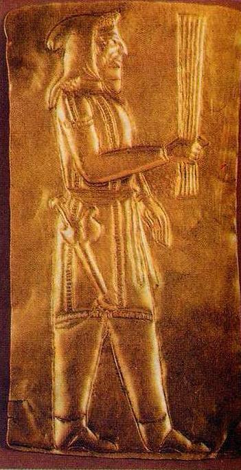 Золотая пластина с изображением сака, Амударьинский клад 