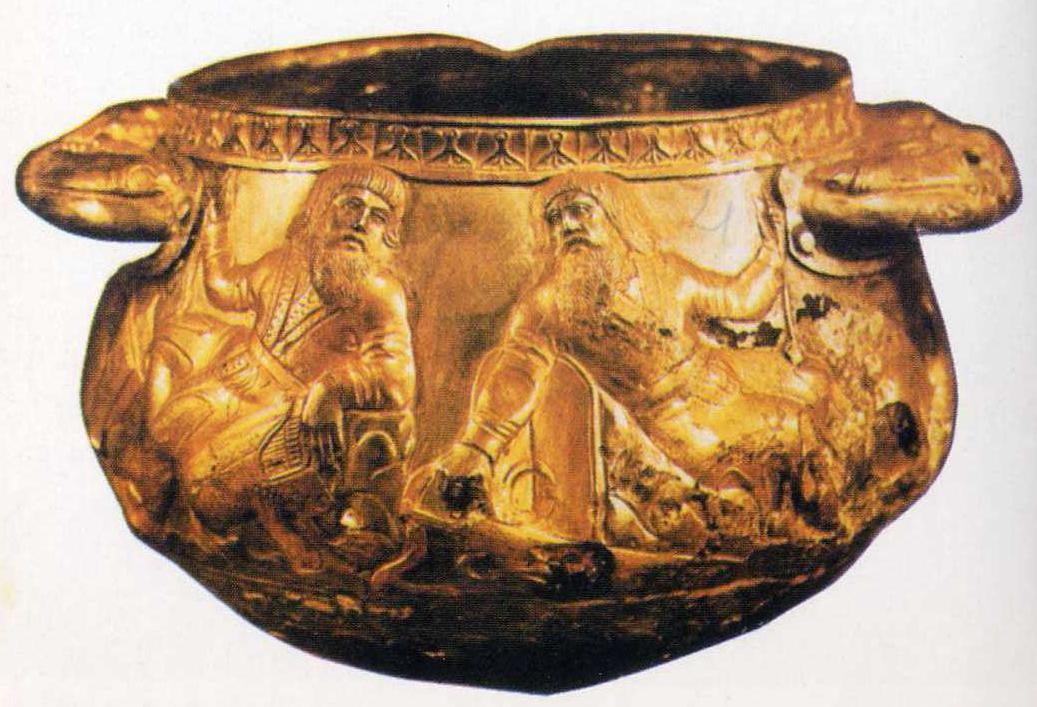 Серебряная ваза с изображением скифов, Гайманова Могила IV в. до н. э.