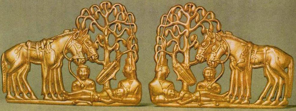 Золотая поясная бляха из Сибирской коллекции Петра I, рубеж н.э.