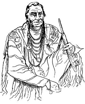 Судья-индеец. Племя черноногих. Северная Америка