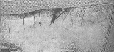 Рпс. 103. Серебряная оковка шита с рунической надписью, болото в Иллеруп, Дания