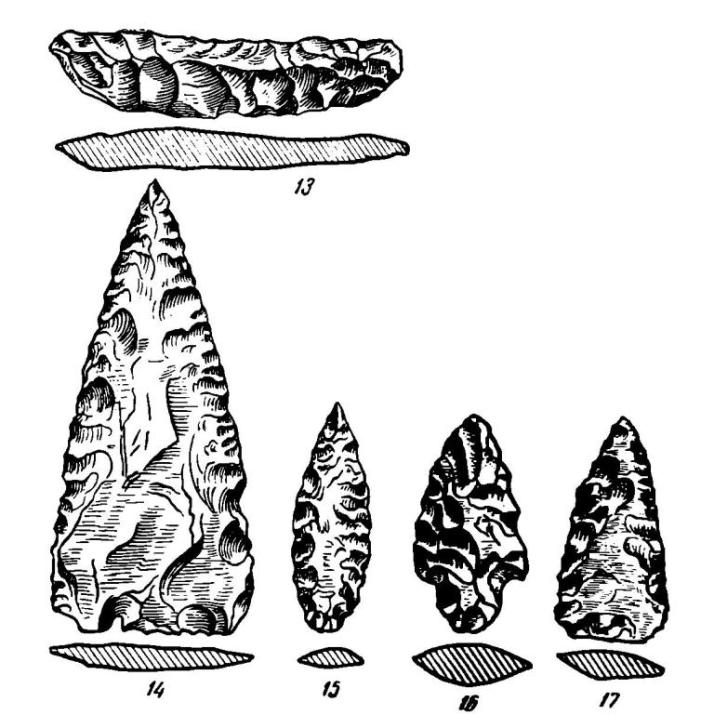 Рис. 2 (продолжение). Каменные орудия с поселения Самусь IV