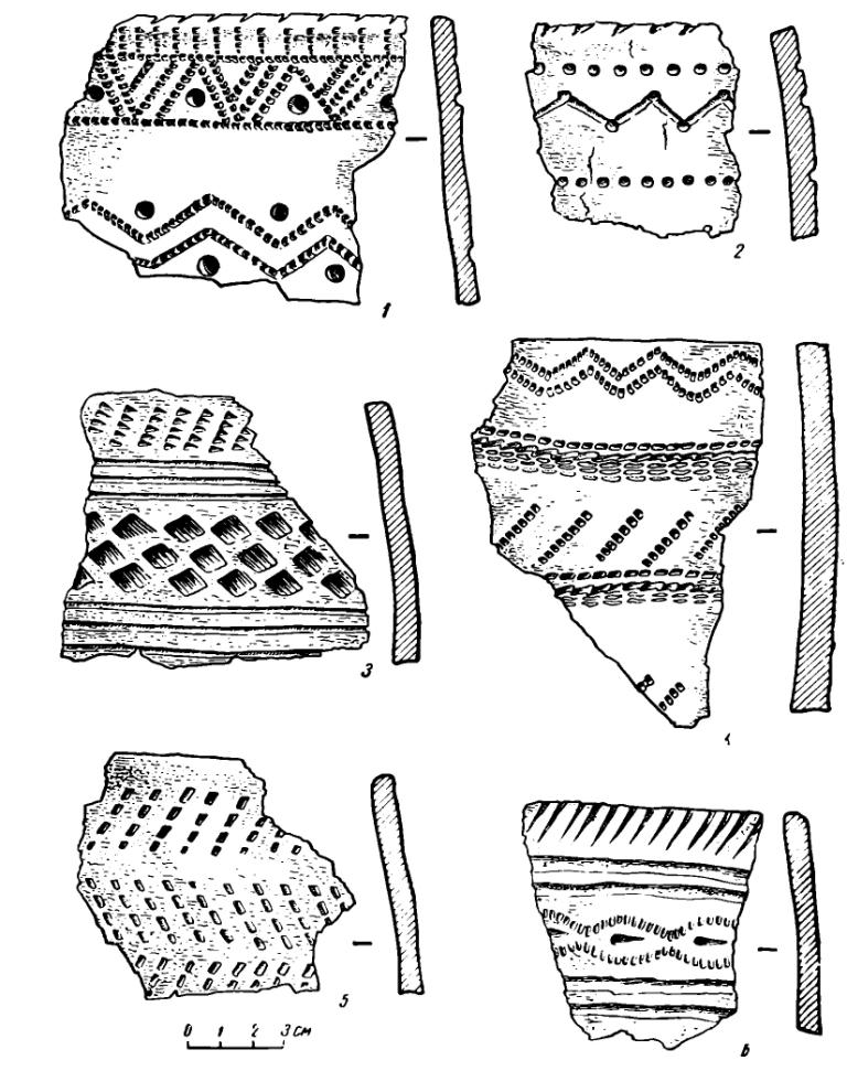 Рис. 5. Керамика с поселения Самусь IV