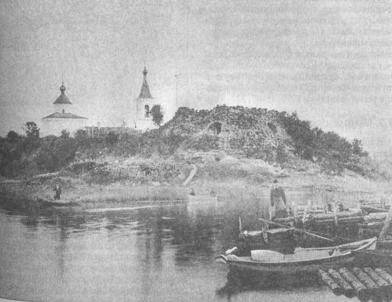 Рис. 140. Старая Ладога. Вид крепости с северной стороны. 1880-90-гг.