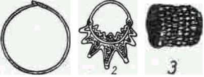 Височные кольца кривичей (1) и радимичей (2).