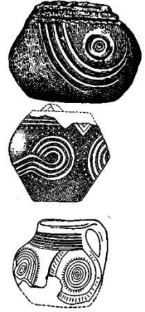 Рис. 137. Керамика культуры Moндзее (1/3).