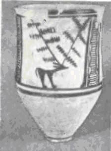 Кубок из Сиалка III (около 4000 г. до н. э.), украшенный живым и свободным рисунком, характерным для иранской керамики этого периода.